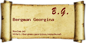 Bergman Georgina névjegykártya